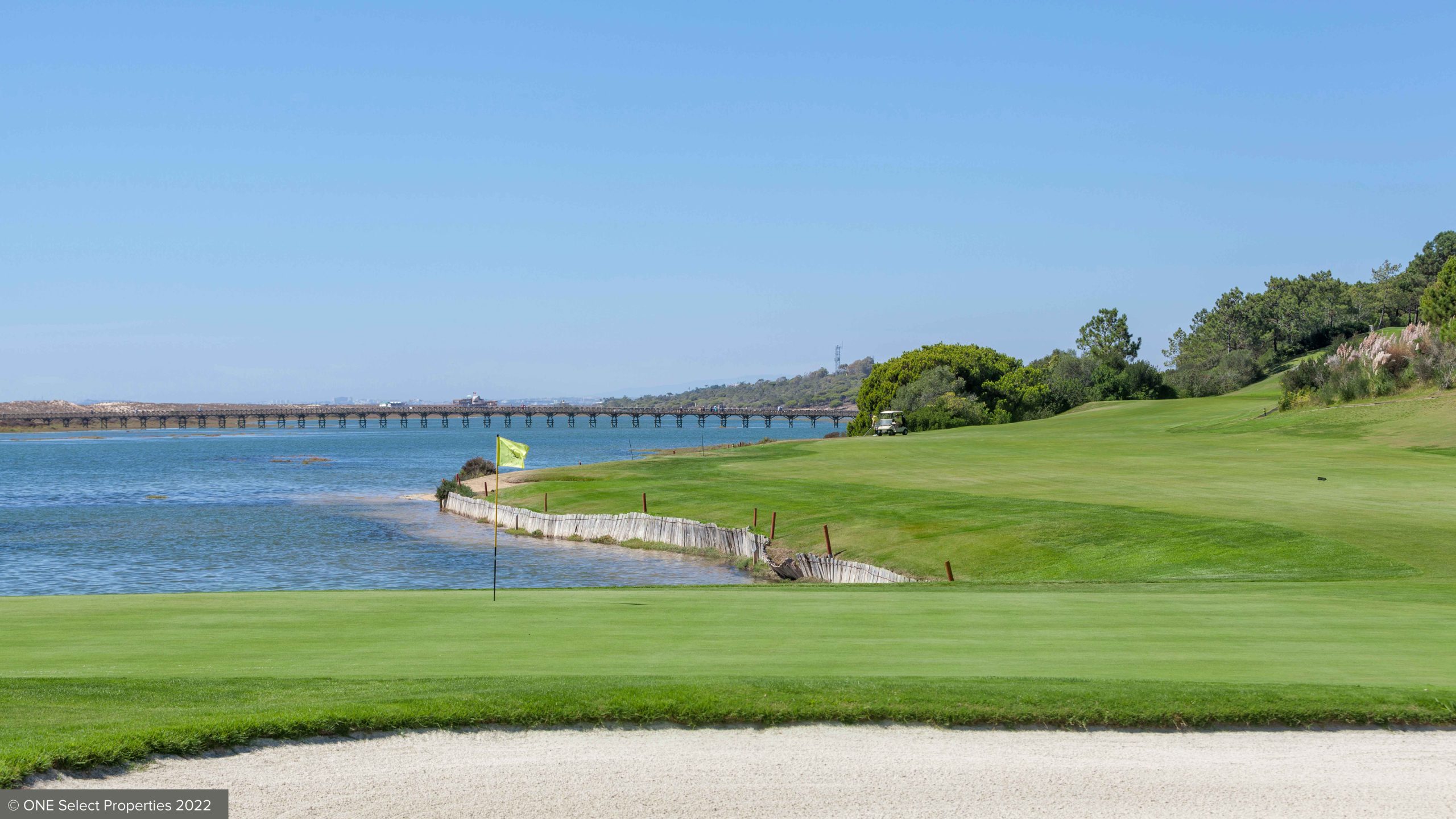 beautiful green golf course by quinta do lago nature reserve