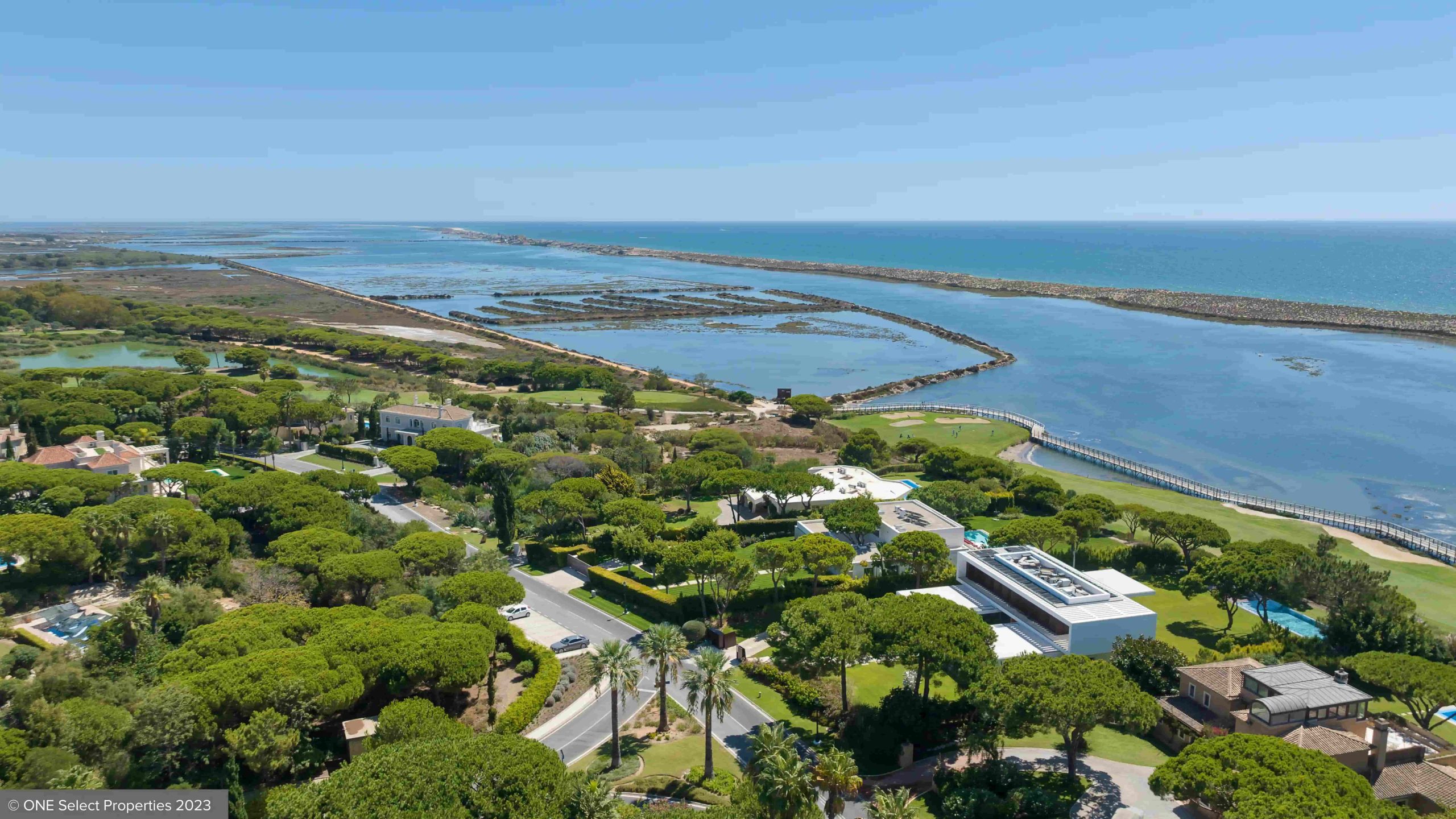 drone view of a natural reserve in algarve portugal