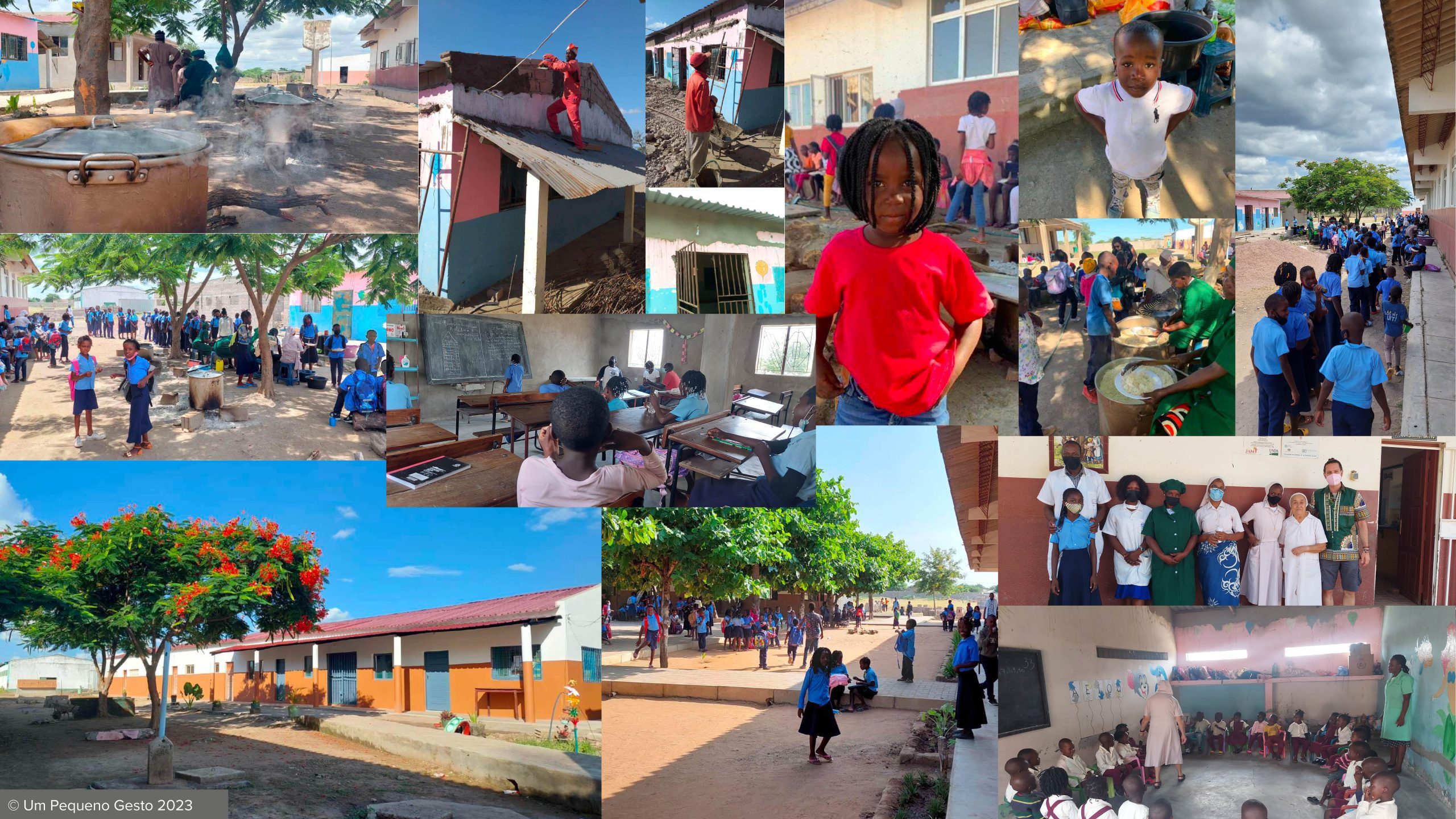 a collection of various pictures of a charity in africa